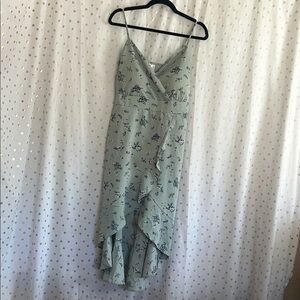 No Boundaries Green Floral Dress